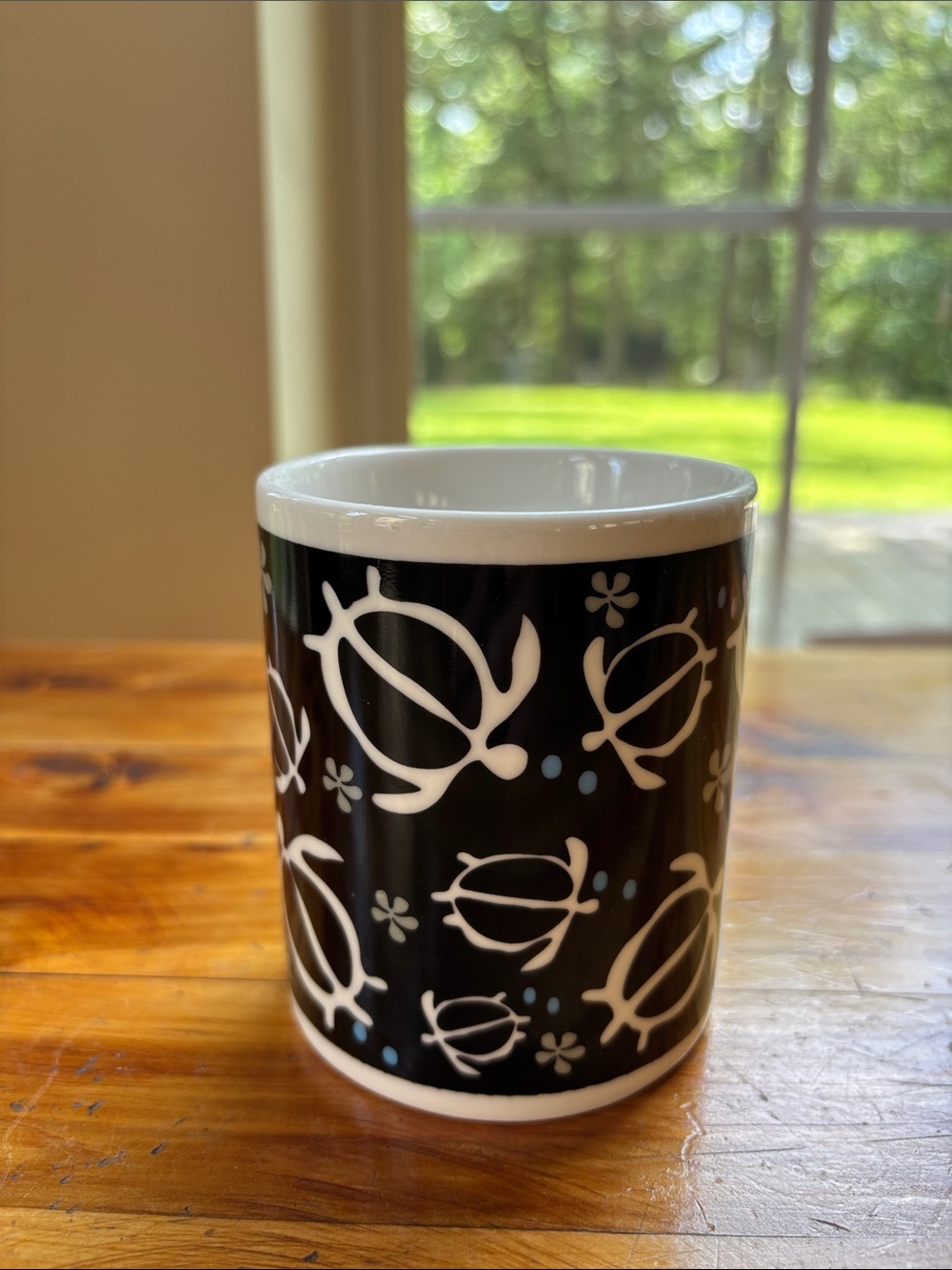 Ceramic Honu Sea Turtle Black Mug Designed In Hawaii By Maui Pacific Traders - Picture 2 of 7